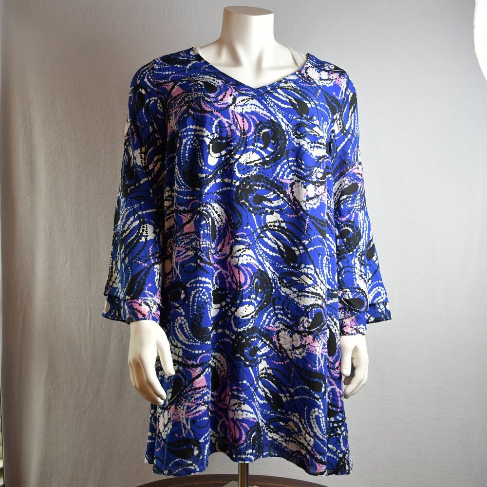 Lane Bryant Dark Blue Bell-Sleeve Dress Size 14
